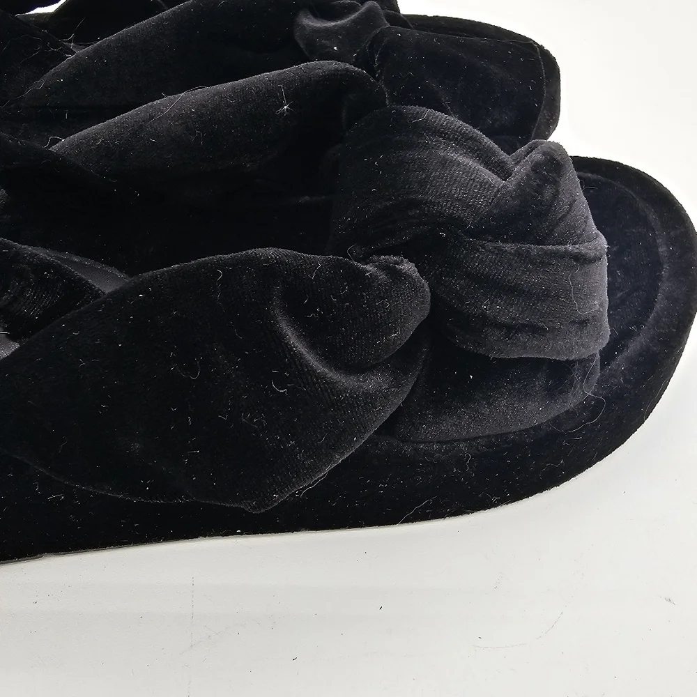 Jeffrey Campbell Sying Slingback Sandals Black Velvet Size 6 - Picture 11 of 12
